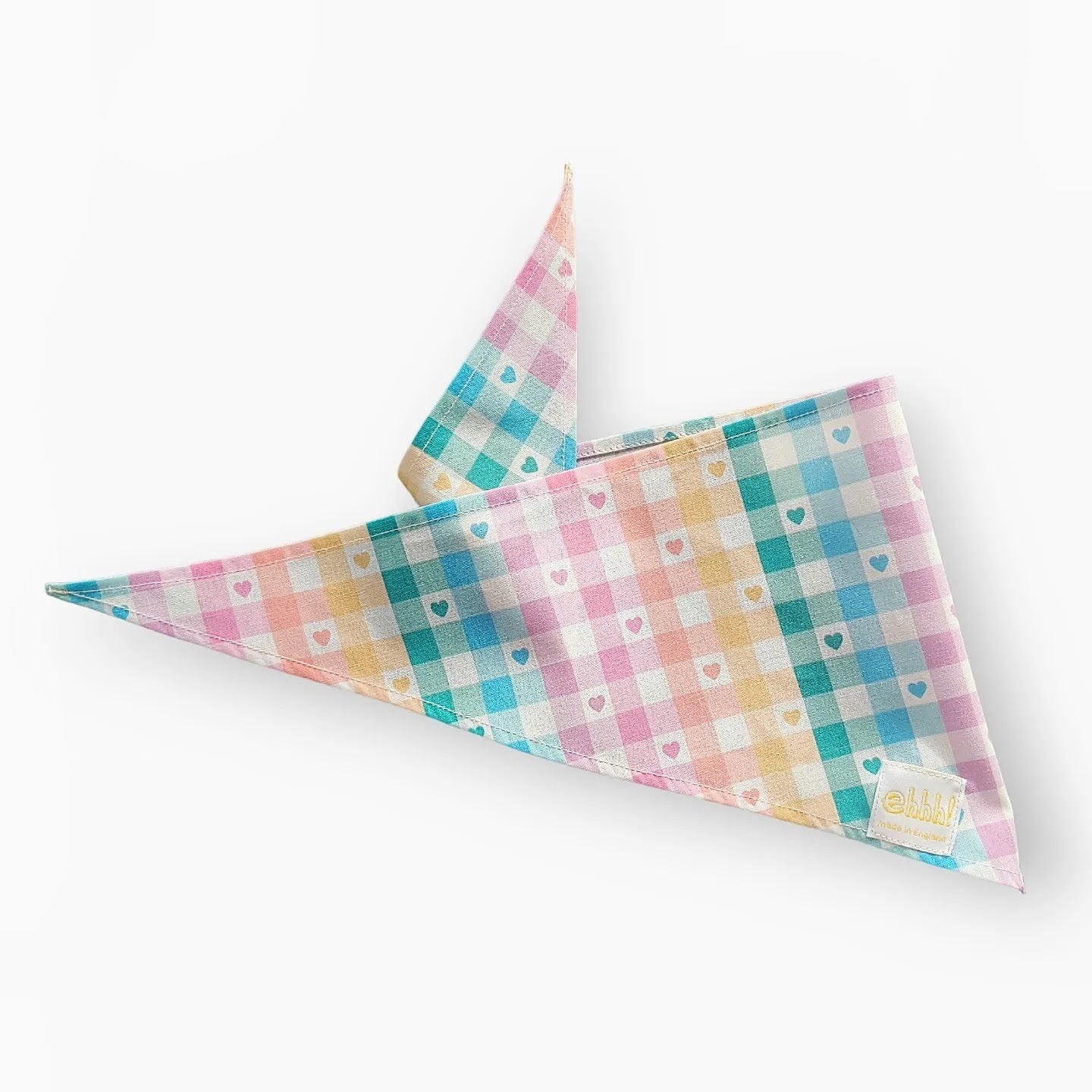 Doggo's Cotton 100% Bandana - Retro Summer Table / I Pastel Heart U