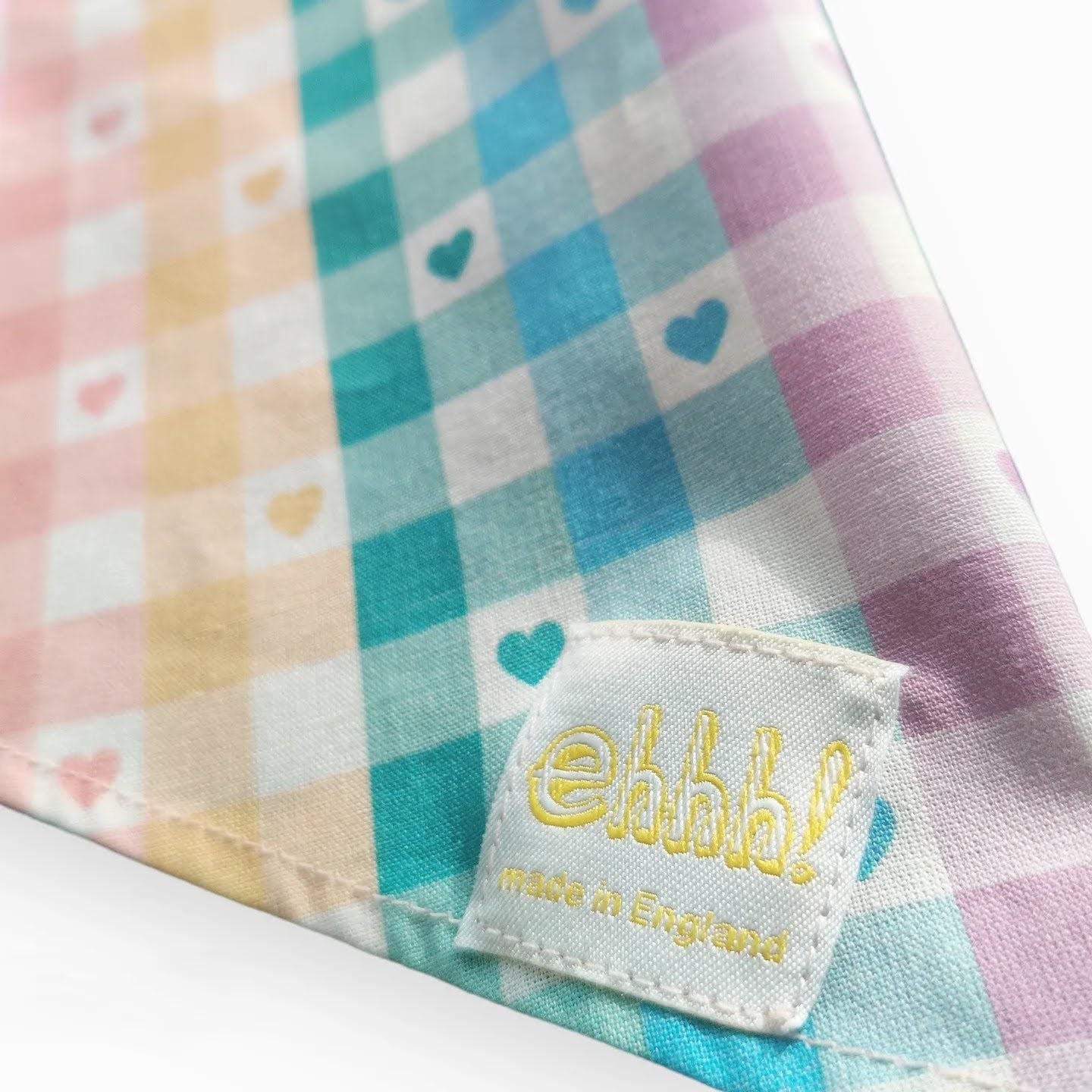 Doggo's Cotton 100% Bandana - Retro Summer Table / I Pastel Heart U