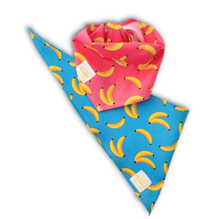 Doggo's Cotton 100% Bandana - Pop Banana Print/ZigZag Print/Pointelle Knit