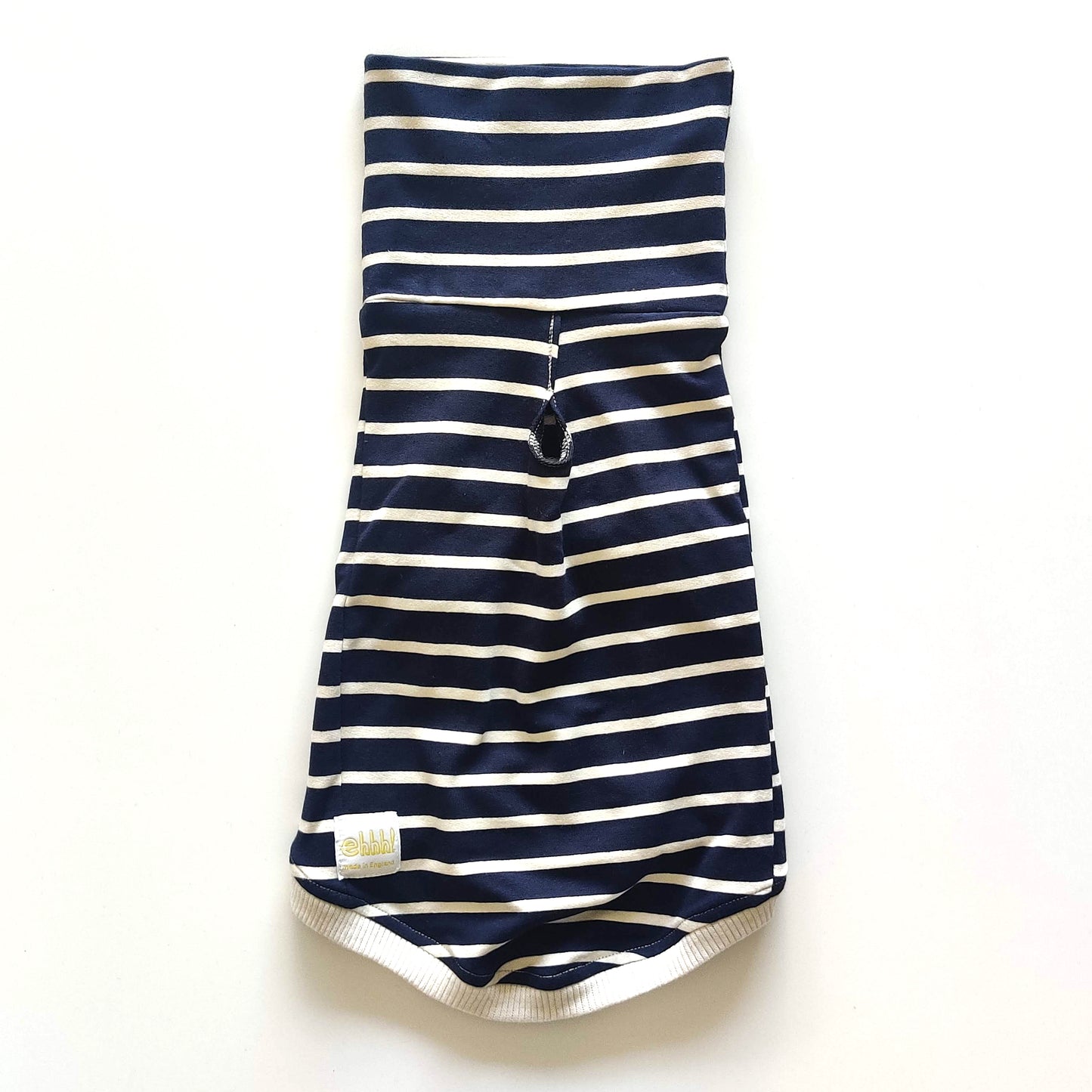 Koko Cotton Sleeveless Top - Navy and White French Terry